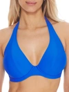 Sunsets Muse Halter Bikini Top In Electric Blue