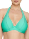 Sunsets Muse Halter Bikini Top In Mint