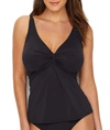 Sunsets Forever Underwire Tankini Top In Black