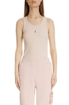 GIVENCHY 4G LOGO STRETCH COTTON RIB TANK TOP