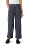 EILEEN FISHER HEMP & ORGANIC COTTON ANKLE WIDE LEG PANTS