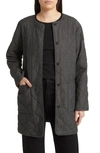 EILEEN FISHER QUILTED ORGANIC COTTON COAT