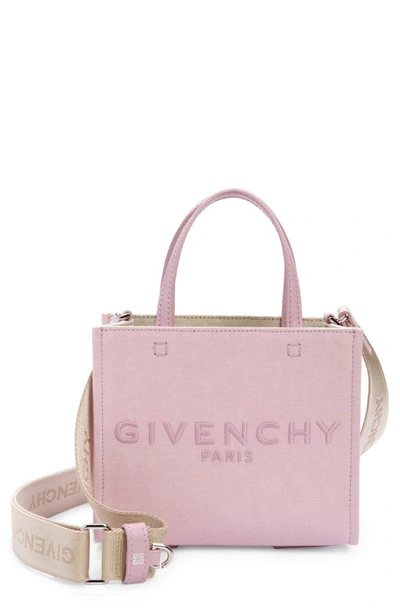 Givenchy Mini G-tote Canvas Tote In Old Pink