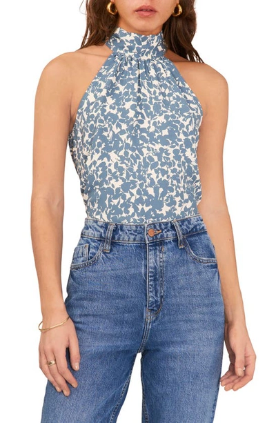 1.STATE PRINT MOCK NECK SLEEVELESS BLOUSE