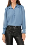 1.state Satin Shirt In Bluestone