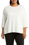 JONES NEW YORK SERENITY THREE QUARTER SLEEVE KNIT TOP