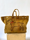 Alex Mill The Perfect Weekday Dog Tote In Golden Khaki/labrador