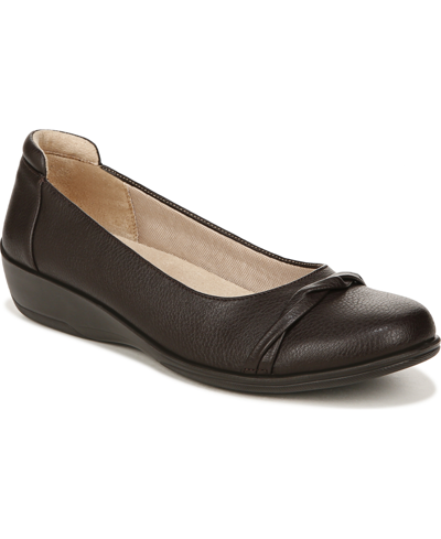 Lifestride Impact Slip Ons In Dark Chocolate Faux Leather