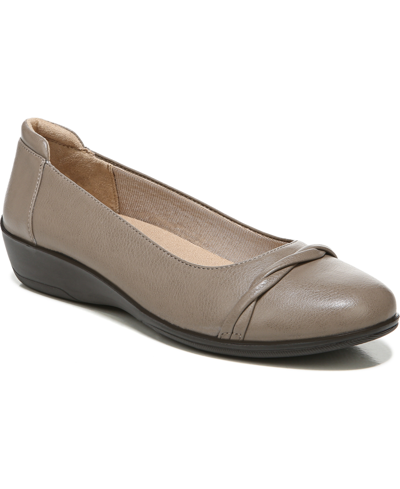 Lifestride Impact Slip-ons In Taupe Faux Leather