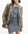 MANGO WOMEN'S SNAKE PRINT BLAZER