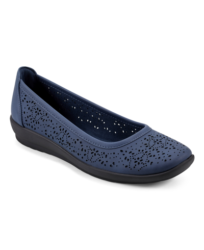 Easy Spirit Women's Alessia Casual Slip-on Ballet Flats In Navy - Manmade