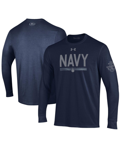 Under Armour Men's  Navy Navy Midshipmen Silent Service Sub Long Sleeve T-shirt