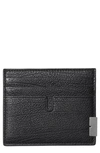 Burberry Sandon Tall Leather Card Case In Black
