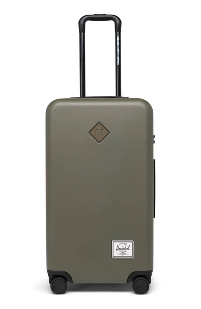 Herschel Supply Co. Men's Travel Herschel Heritage Medium Hardside Spinner Suitcase In Ivy Green