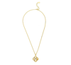 Rivka Friedman Satin Finish Large Clover Pendant Necklace In Gold