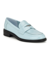 Nine West Seeme Penny Loafer In Light Blue Patent