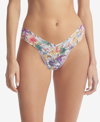 Hanky Panky Printed Signature Lace Original Rise Thong Underwear In Still Blooming