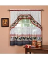 ACHIM ROOSTER PRINTED TIER SWAG WINDOW CURTAIN SETS