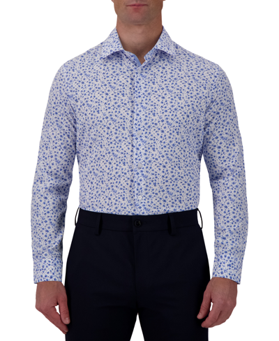 Report Collection Men's Slim-fit Floral-print Shirt In Blue