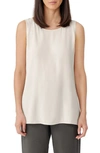 EILEEN FISHER BALLET NECK SILK TUNIC TOP