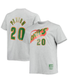 Mitchell & Ness Gary Payton Heathered Gray Seattle Supersonics Big & Tall Hardwood Classics Name & N In Heathered Gray