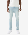 True Religion Mens Drover Light Wash Rocco Faded-wash Straight-leg Slim-fit Stretch-denim Jeans In Dynamism Light Wash