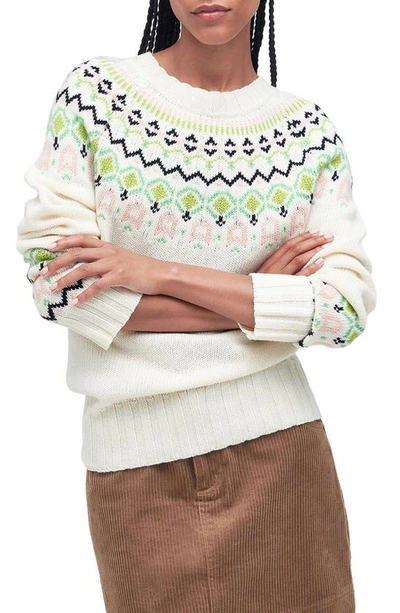Barbour Women's Melville Fair Isle-inspired Wool-blend Sweater In Aran
