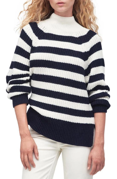 Barbour Women's Silverdale Striped Wool-cotton Sweater In Aran