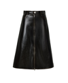NOCTURNE WOMEN'S TUMBLED LEATHER SKIRT