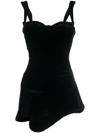 MUGLER BLACK SWEETHEART-NECK MINI DRESS