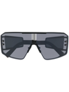 BALMAIN EYEWEAR BLACK LE MASQUE MASK-FRAME SUNGLASSES