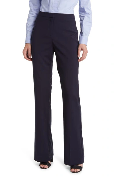 Hugo Boss Tuleah Bootcut Trousers In Navy