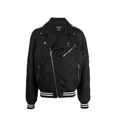 Balmain Casual Bomber Jacket In Black