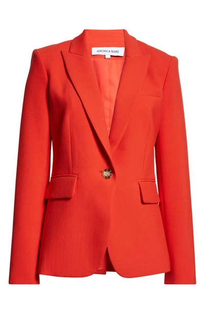 Veronica Beard Cut-away Dickey Jacket In Flame