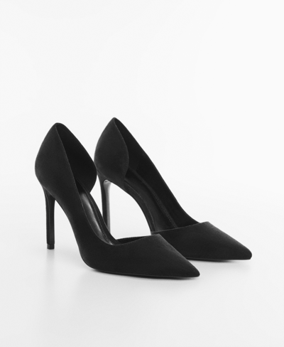 Mango Women's Asymmetrical Heeled Shoes In Black