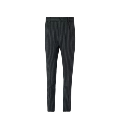 Dolce & Gabbana Tapered Pinstriped Trousers In Grey