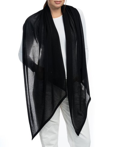 Vince Camuto Solid Knit Bias Scarf In Black