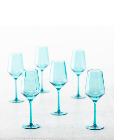 Fortessa Sole Outdoor Sauvignon Blanc Wine Glasses, 13oz In Aqua Sky