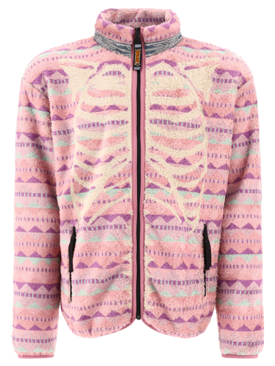 Kapital "ashland" Fleece Jacket In Pink
