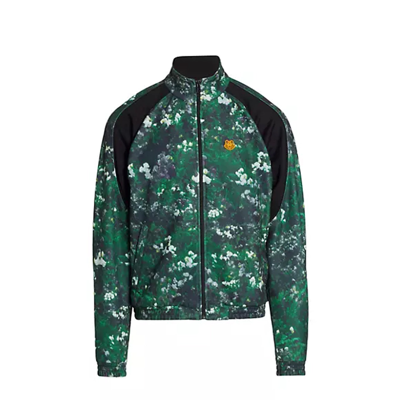 Kenzo Printed Track Jacket In Green