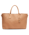 ANNE KLEIN LARGE WOVEN TOTE WITH DETACHABLE POUCH