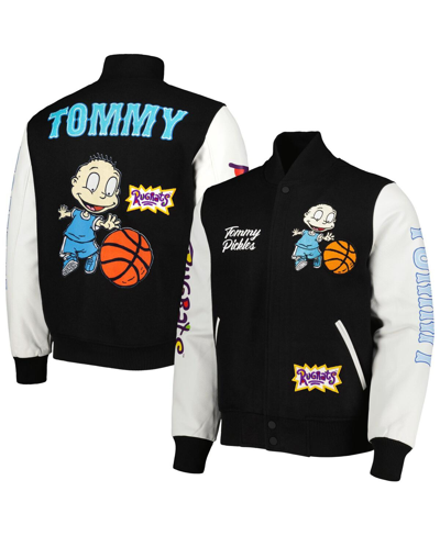 Freeze Max Men's  Black, White Rugrats Tommy Basketball Full-zip Varsity Jacket In Black,white
