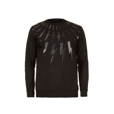Neil Barrett Lightning Print Sweatshirt In Black