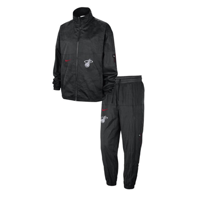 Nike Men's  Black Miami Heat 2023/24 City Edition Courtside Starting Five Full-zip Jacket And Pants S