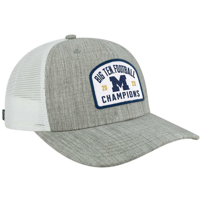 Legacy Athletic Heather Grey Michigan Wolverines 2023 Big Ten Football Conference Champions Adjusta