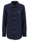 Polo Ralph Lauren Blue Shirt With Pony Detail On The Front