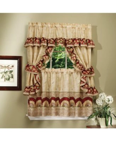 Achim Sunflower Cottage Window Curtain Sets In Antique