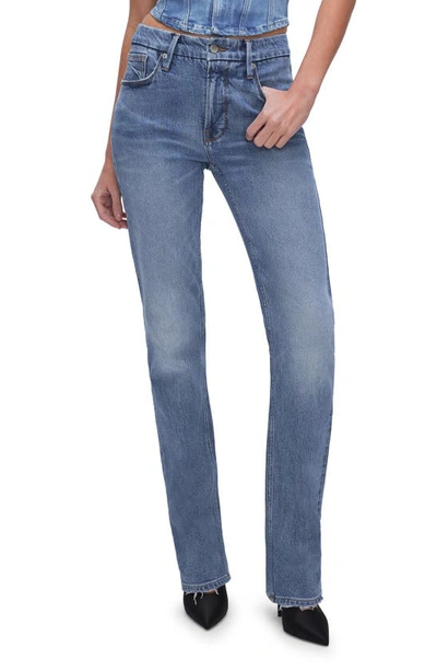 Good American Good Icon High Waist Straight Leg Jeans In Indigo575