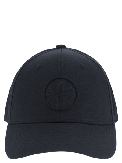 Stone Island Cap With Front Logo Embroidery In V Musk
