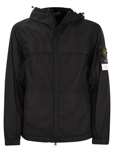 Stone Island Lightweight Hooded Jacket In Black